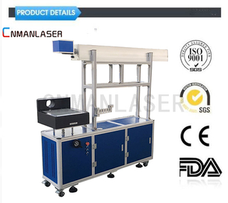 New Design CO2 Glass Tube Laser Marking Machine on Jeans